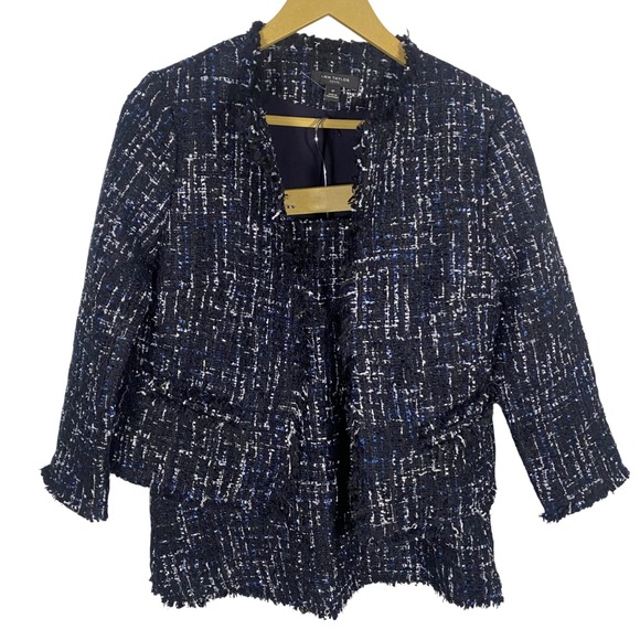 Ann Taylor Dresses & Skirts - NWT Ann Taylor Petite Tweed Blazer Skirt Suit Set Size 6P 4P Preppy Career